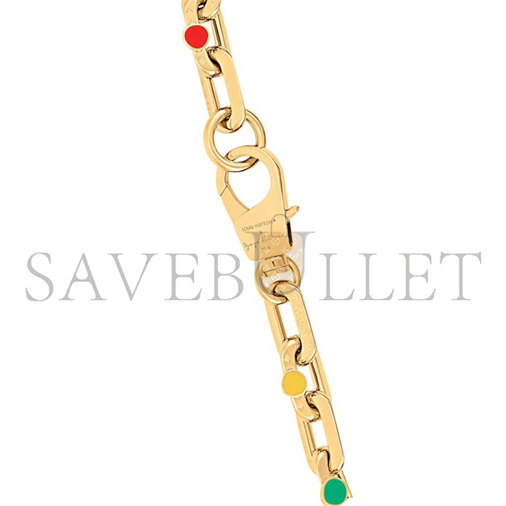 l**is V*t*n x yayoi kusama lv edge painted dots necklace m01061